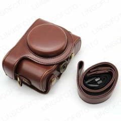 with Strap PU Camera Bag Leather Case For Sony HX50/HX60 CC1307b