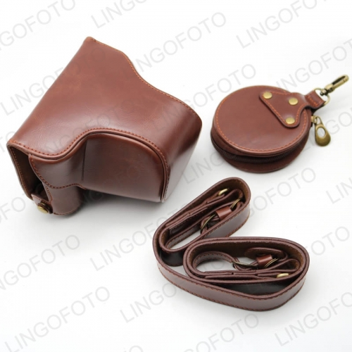 Bottom Opening PU Leather Half Case Cover For Fuji XA3/XA5/XA10 Short CC1718c