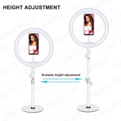 10 Inch Ring Light With Adajustable Desk Stand For Live Streaming Makeup Youtobe Video UC9948a