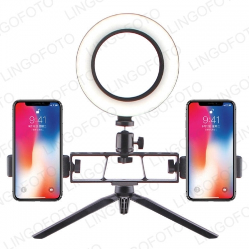 6" 8" 10" LED Selfie Ring Light Circle LED Desktop Lamp with Stand For 2 Phone Live Stream Photograph UC9786 UC9787 UC9789