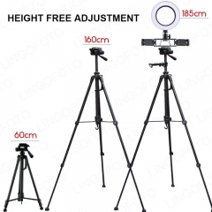 Ring Fill Light 260MM with 140CM Tripod two Mobile Phone Holders and Microphone Clip UC9792 UC9793