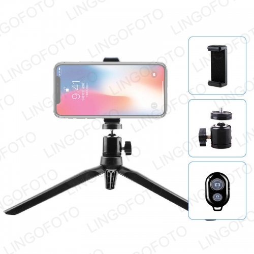 Bluetooth Phone Camera Tabletop Mini Tripod Cell Phone Clip Holder for iPhone,Smartphones UC9843