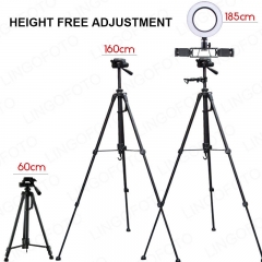 LED Ring Fill Light 260MM With 140CM Tripod And Two Mobile Phone Holders Live Streaming Essential Tool UC9791