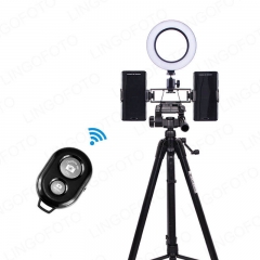 Photography LED Selfie Ring Light 6 inch Dimmable Camera Phone Ring Lamp With Stand Tripods with 2 phone Holder For Makeup Video Live Studio UC9800 UC9809