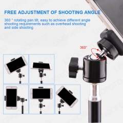 Bluetooth Phone Camera Tabletop Mini Tripod Cell Phone Clip Holder for iPhone,Smartphones UC9843