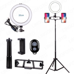 Ring Fill Light 160/200/260MM With 160cm Stretchable Selfie Stick Two Mobile Phone Holders And Bluetooth Romote Control UC9775 UC9776 UC9780