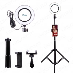 Live Stream 16/26cm Dimmable Ring Light Makeup Selfie Led Fill Light Photography Lamp With Phone Holder Tripod USB UC9767 UC9768