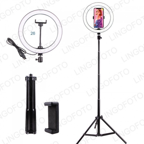 10" Dimmable Makeup Ring Light LED Fill Light Lamp For Live Stream Video With Phone Holder 160cm Tripod UC9769
