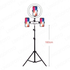 Video Light Dimmable LED Selfie Ring Light USB Ring lamp Photography Light with 3 Phone Holder And tripod stand UC9765
