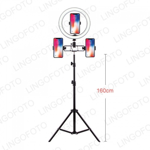 Video Light Dimmable LED Selfie Ring Light USB Ring lamp Photography Light with 3 Phone Holder And tripod stand UC9765