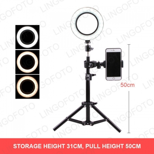 Youtube Video Live 6inch Led Ring Light 16cm Photography Selfie Ring Lamp Photo Studio Camera Light With 50/160/210CM Phone Clip Tripod UC9752-UC9754