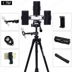 Video Shooting Portrait Vlog Selfie LED Ring Light with Phone and Microphone Holder Remote Control Tripod UC9817-UC9824