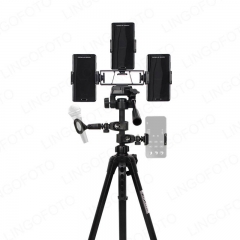 Live Streaming Video Record 140/160/170cm Bluetooth Tripod With Sound Card And Three Phone Holder UC9825-UC9827