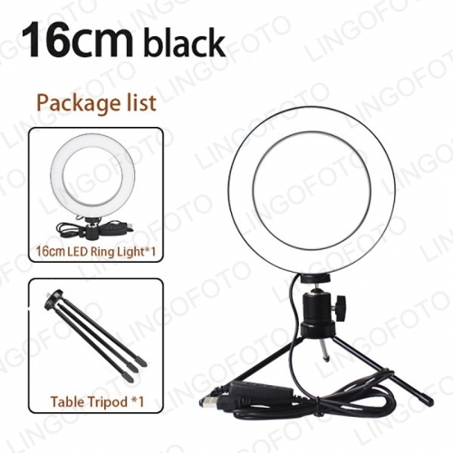 6inch 10 inch Makeup Light LED Dimmable Ring Light with Metal Mini Desktop Tripod