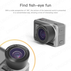 180 Degree Fish Eye Lens Underwater Action Camera External Optical Lens For DJI OSMO ACTION