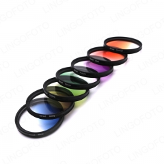 7pcs/set Circle Graduated Gradual Lens Filter Purple Blue Red Filter For Camera Beginner photographer FS1037