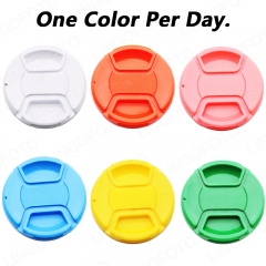 6 in 1 Colorful Center Pinch Snap-on Lens Cap One Color Per Day For Canon For Nikon Camera Accessories FS3161 FS3162 FS3163 FS3164 FS3165 FS3166 FS3167 FS3168 FS3169 FS3170 FS3171 FS3172 FS3173 FS3174