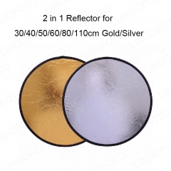 Wholesale 2 in1 Photography Studio Light Collapsible Disc Reflector Golden AND Sliver LC6120