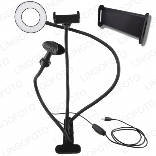 4 in 1 Selfie Ring Light Mobile Phone Microphone Bracket Tablet Holder For Live Streaming AC1051