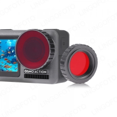 Diving Waterproof Red Lens Filter Protective Cap for DJI Osmo Action AO2282