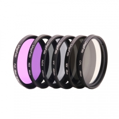 Lens Filter Accessory Kit: 49/52/55/58/62/67/72/77/82mm UV CPL FLD Filter Set + 49/52/55/58/62/67/72/77/82mm ND Filter Set (ND2 ND4 ND8) + Tulip Flower Lens Hood+ 3-in-1 Collapsible Lens Hood + Snap-on Front Lens Cap + other