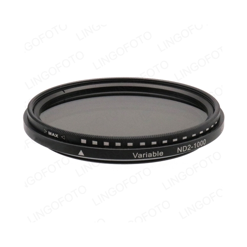 55/58mm Variable ND Filter, Neutral Density Adjustable ND2-1000 Filter, 10 Stop ND2-ND1000 Adjustment Gradual Change Round Filter for Canon Sony Nikon Camera Lens NP5480 NP5481