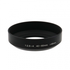 49mm Screw In Lens Hood Metal Lens Hood Shape Sun Shade for Pentax ZOOM 1:2.8~4 40~80mm