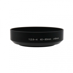 49mm Screw In Lens Hood Metal Lens Hood Shape Sun Shade for Pentax ZOOM 1:2.8~4 40~80mm