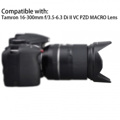 Reversible Lens Hood, Tulip Flower Lens Hood for Tamron B016 16-300mm f/3.5-6.3 Di II VC PZD MACRO Lens, Bayonet Mount Lens Hood Replaces for Tamron HB016