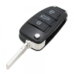 Folding Remote key shell 3BTN For AU*DI A2 A3 A4 A6 A6L A8 TT S6 Q7