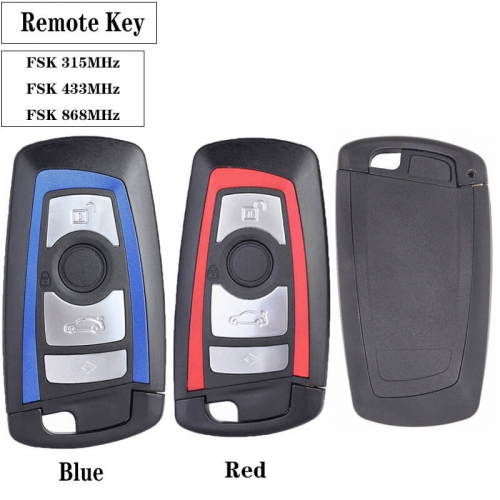 4 Button Remote Key FSK 315 / 433 / 868MHz PCF7953 for BM*W F Chassis FEM / BDC CAS4 CAS4+
