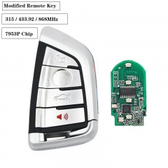 Modified Smart Remote Key Fob 315MHz/ 433.92MHz / 868MHz for BM*W CAS4 CAS1 2 3 4 5 6 7 X5 X6 CAS4+ FEM 2011-2017