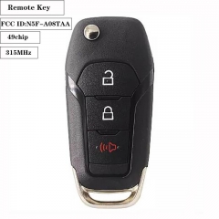 3Button 315MHz Remote Key 49chip HU101 FCC ID:N5F-A08TAA For Ford Foreus