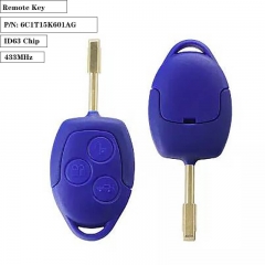 Remote Key 3 Button 433MHz ID63 Chip for Ford WM VM 2006-2014 P/N: 6C1T15K601AG FO21