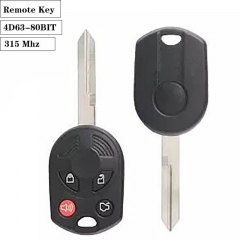Remote Key 4D63-80BIT 4 Button 315 Mhz For Ford