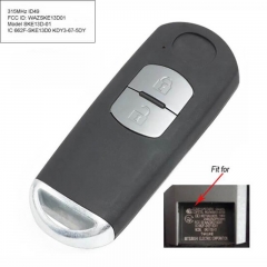 Smart Remote Key FSK 315MHz ID49 for Maz*da 2 Buttons Model P/N: 662F-SKE13D01 SUV SKE13D-0