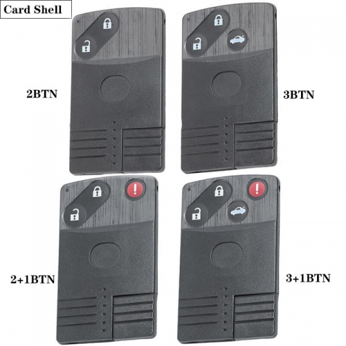 Smart Card Remote Key Shell 2/2+1/3/3+1BTN For Maz*da 5 6 MX-5 Miata CX-7 CX-9 RX-8