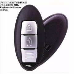 2 Button FSK433.92 MHz Keyless-Go Remote 46 Chip FCC ID:CWTWB1U825 For Nissa*n 2017-2018 Armada NSN14 (OEM)