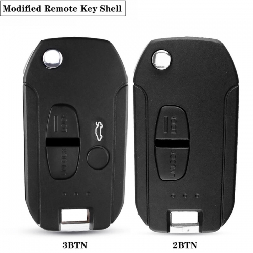 2/3 BTN Modified Flip Folding Remote Key Shell for Mitsubish*i New ASX GRANDIS Outlander LANCER-EX Right/Left Blade