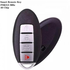 3+1 Button FSK315 MHz Smart Remote Key (CAR) 46 Chip NSN14 Blade For Nissa*n Sentra Versa Leaf 2013-2019