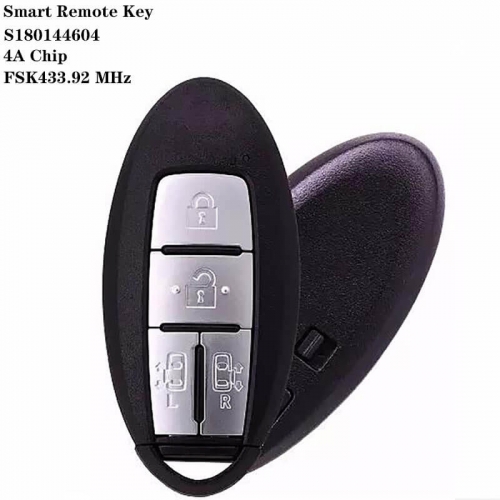 (OEM)4 Button Smart Remote Key 4A Chip FSK433.92 MHz With Button Left Door And Right Door NSN14 /S180144604 For Nissa*n Quest 