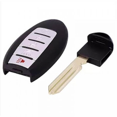 (SUV) 4+1 Button Smart Remote Key FSK433.92 MHz 4A Chip With Button Remote Start NSN14 / S180144308 / FCC ID:KR5S180144014 / IC: 7812D-S180204 For Nissa*n Pathfinder 2015-2016