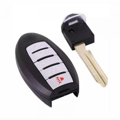 4+1 Button Smart Remote Key 46 Chip FSK433.92 MHz With Button Remote Start NSN14 Blade FCC ID: CWTWB1U744 For Nissa*n