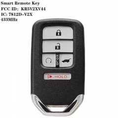 (SUV)Smart Remote Key 4+1BTN 433MHz Tail Button FCC ID：KR5V2XV44 IC:7812D-V2X For Hond*a