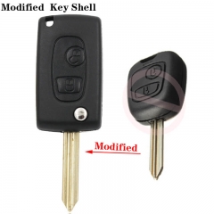 Modified Flip Remote Key Shell 2 Button SX9 Blade For Citroe*n Xsara Picasso Berlingo