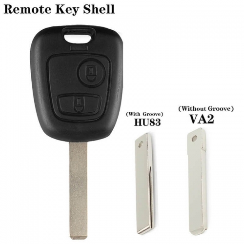 Remote Car Key Shell 2 Button For Citroe*n C1 C2 C3 C4 XSARA Picasso HU83/ VA2