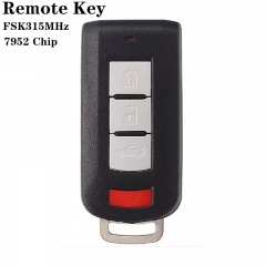 3+1button Remote Key FSK315MHz 7952 Chip For Mitsubish*i Outlander 