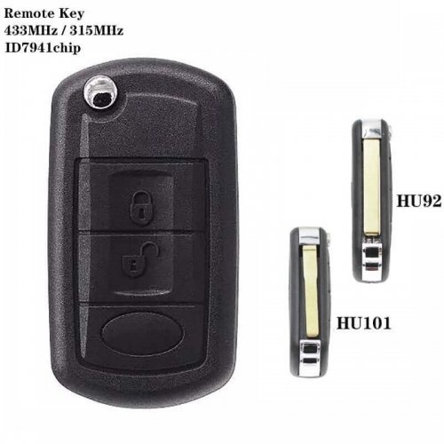 3Button Remote Key ID7941Chip 315MHz/433MHz HU101/HU92 Blade For Land Rove*r Discoverer3 (2004-2007) 