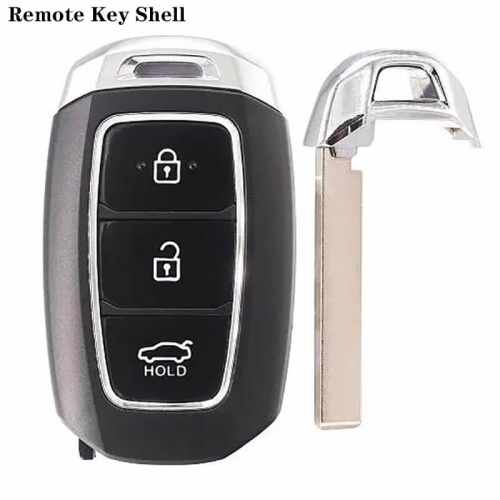 3 Button Remote Key Shell HU100 Silver Edge For HYUNDA*I