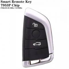 3 Button FEM Type Smart Remote Key FSK433.92 MHz/315MHz (Universal FEM / CAS4 / CAS4 Plus) 7953P Chip For BM*W